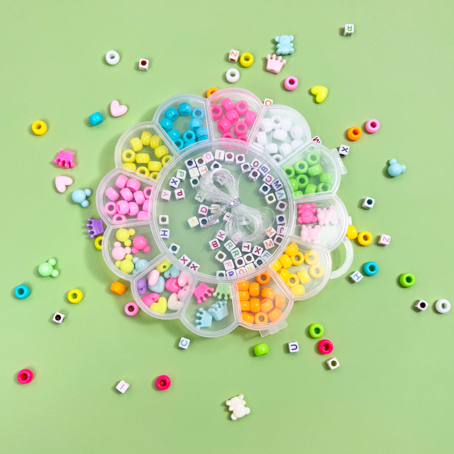 Flower-shaped DIY Jewelry Making Kit for Kids