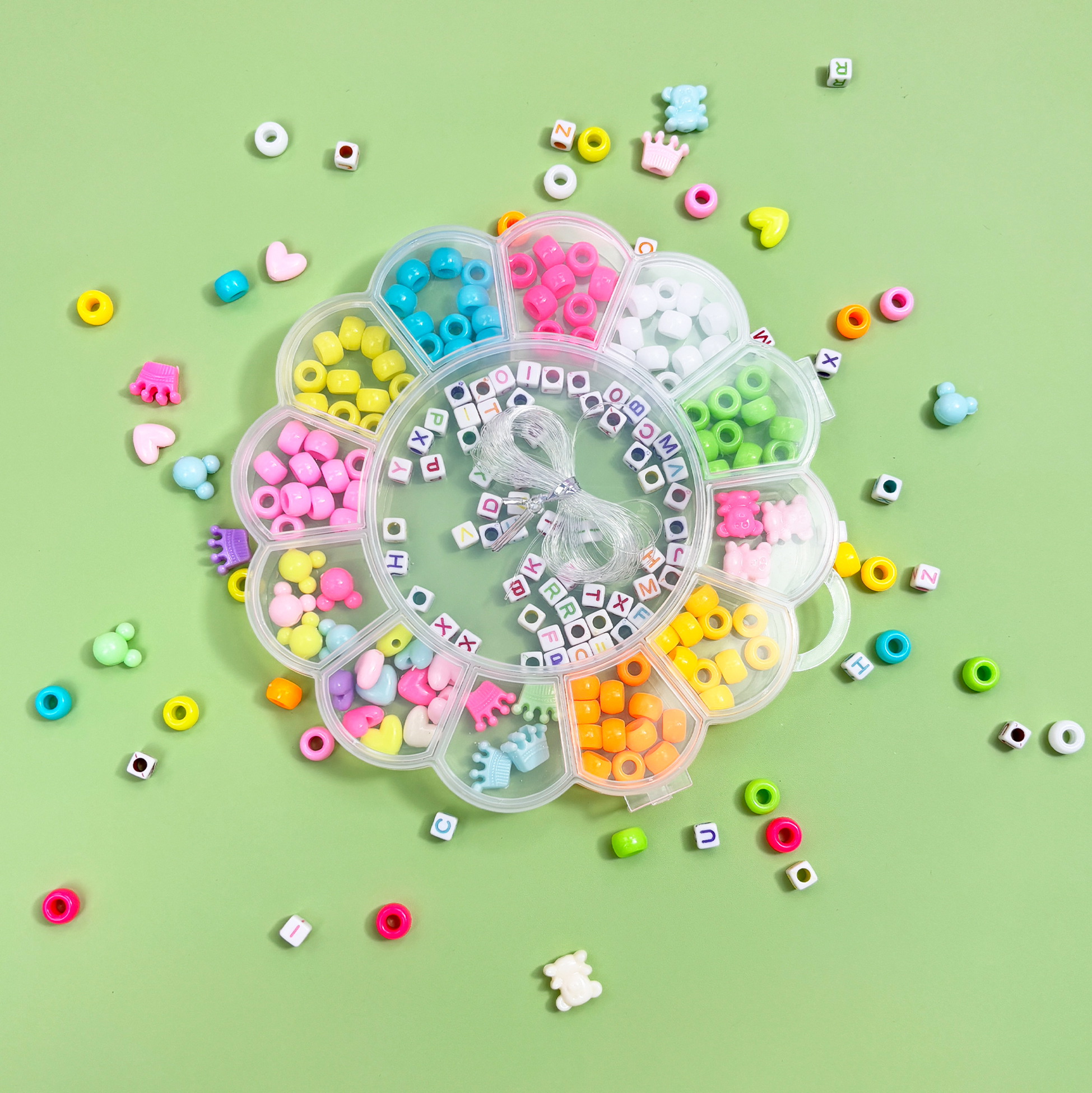 Flower-shaped DIY Jewelry Making Kit for Kids