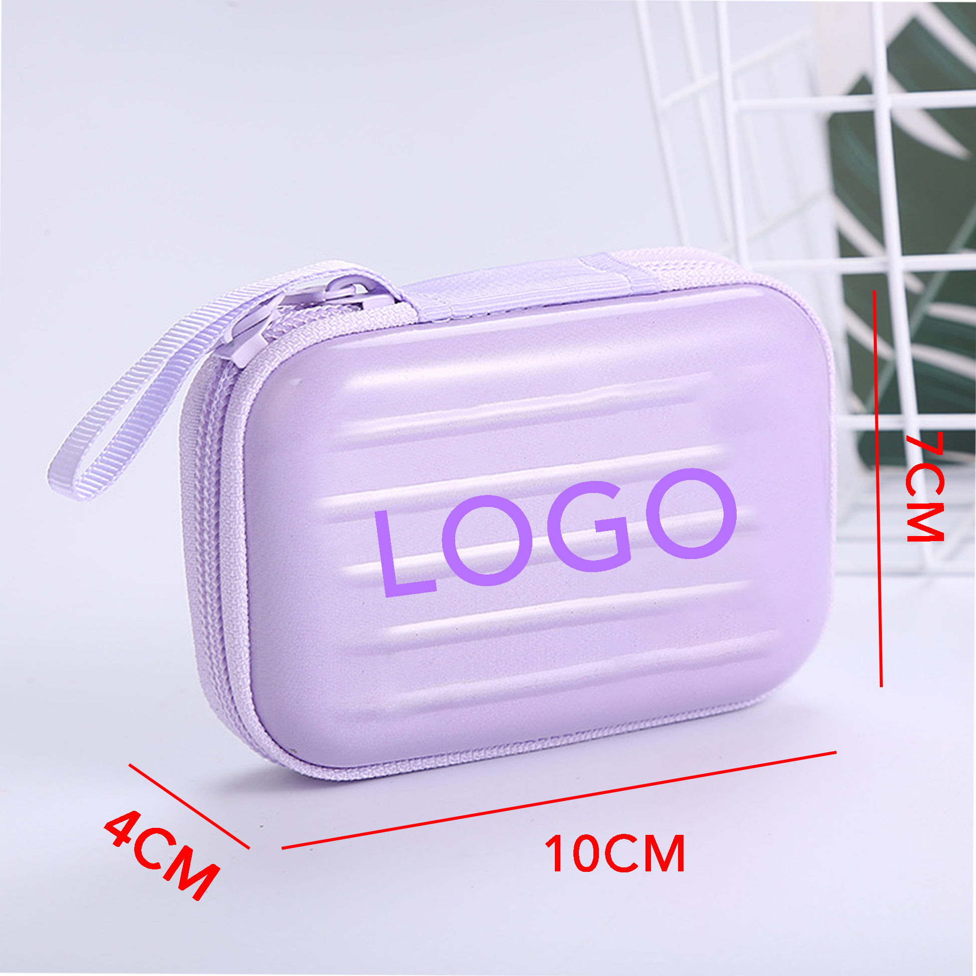 Mini Suitcase-shaped Storage Pouch Colorful Portable Zippered Pouch