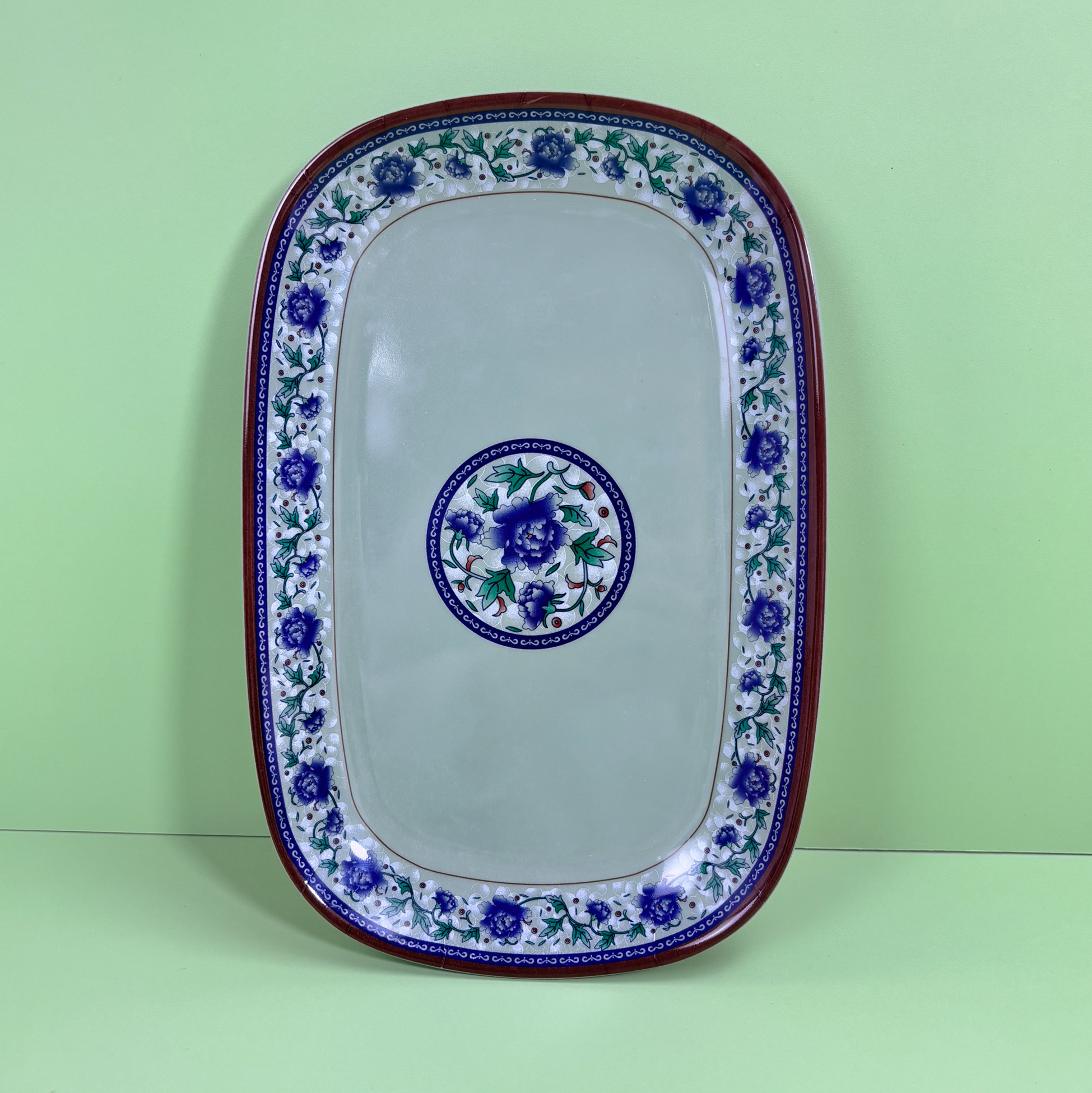 Floral-patterned Melamine Serving Platter
