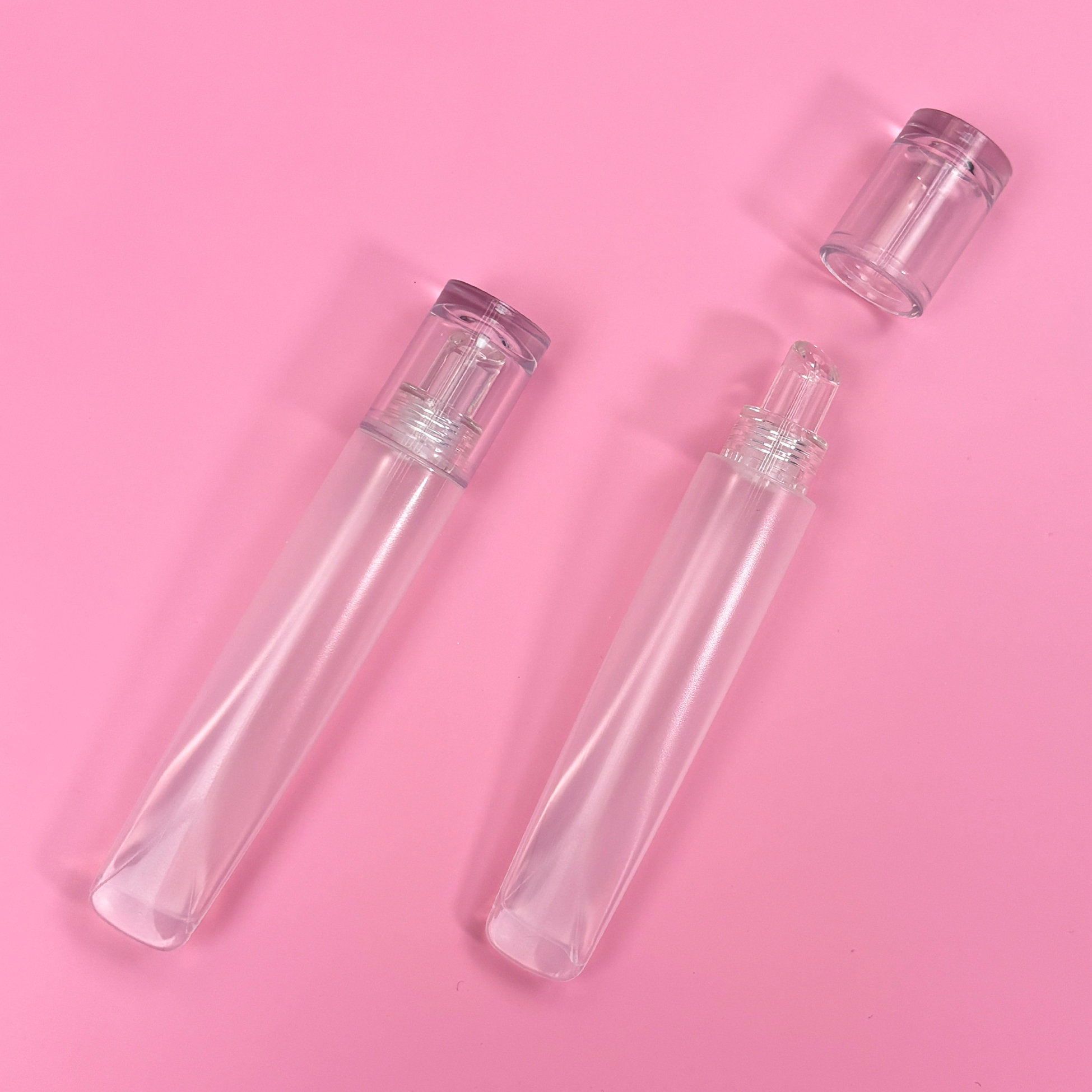 Translucent Plastic Facial Oil Applicator Tube Slim Squeeze Tube for Facial Serums