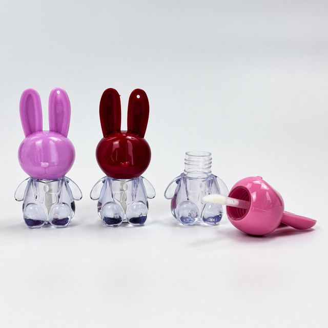 Glossy Bunny Lip Gloss Dispenser Dual-tone Rabbit Lip Gloss Container