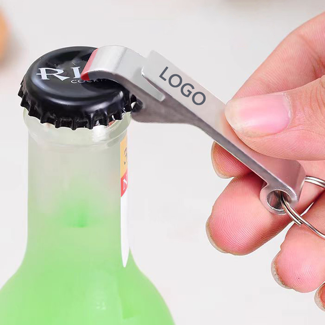 Multi-color Metal Keychain Bottle Opener Logo-customizable Keychain Bottle Opener