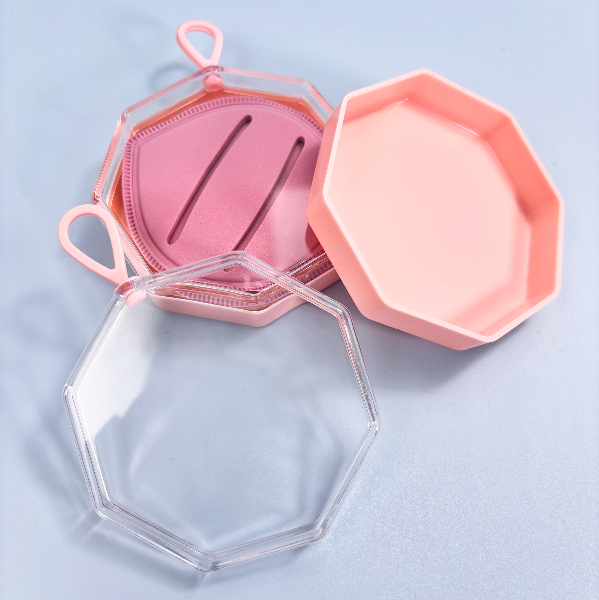 Hexagonal Makeup Puff Storage Box