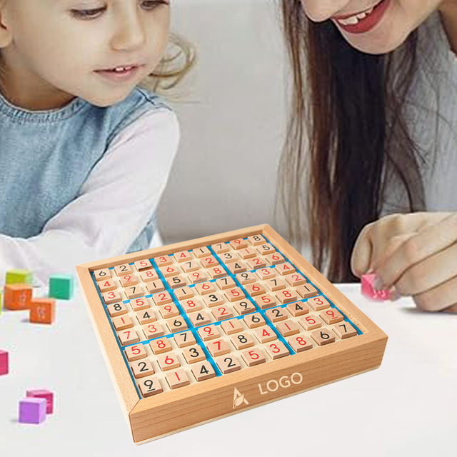 Wooden Sudoku Puzzle Game Set Educational Wooden Number Puzzle