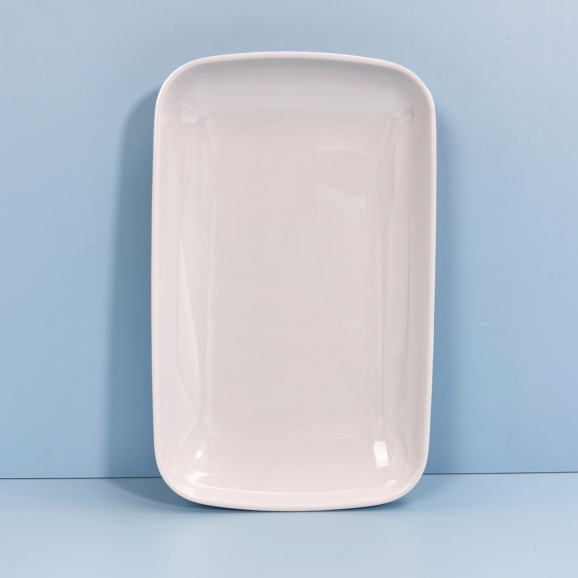 White Rectangular Melamine Serving Platter