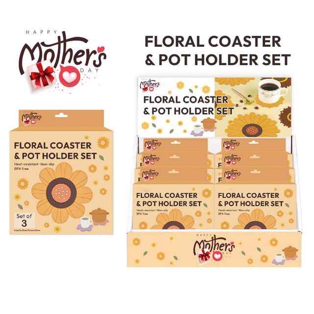 Anti-Hot Trivet Mat,Sunflower Anti-Heat Pan Mat,Antislip Heat Resistant Placemat