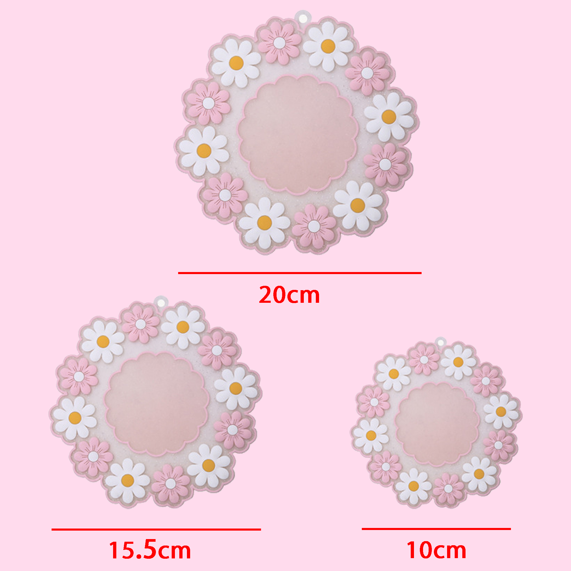 Set of 3 Cute Coasters for Drinks Non-Slip PVC Silicone Coasters for Tabletop Protection