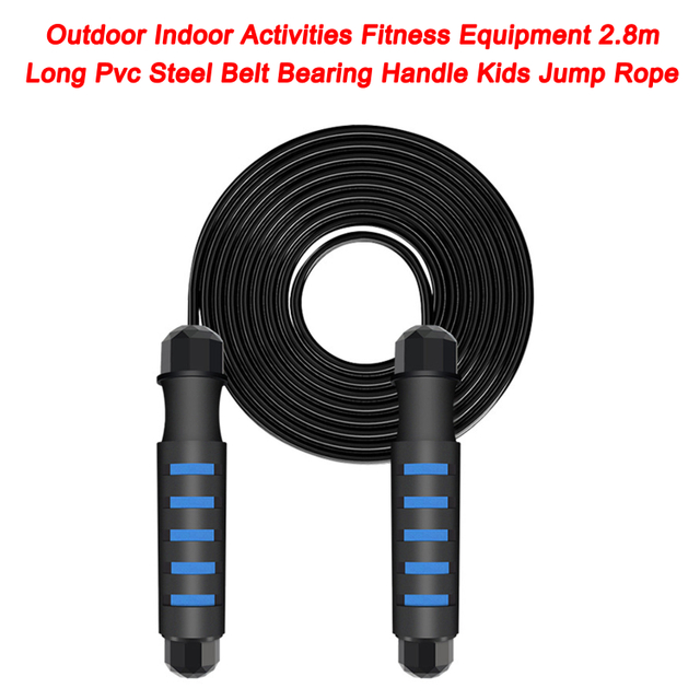Kids Jump Rope Outdoor Indoor Activities Fitness Equipment PVC Steel Belt Bearing Handle Jump Rope