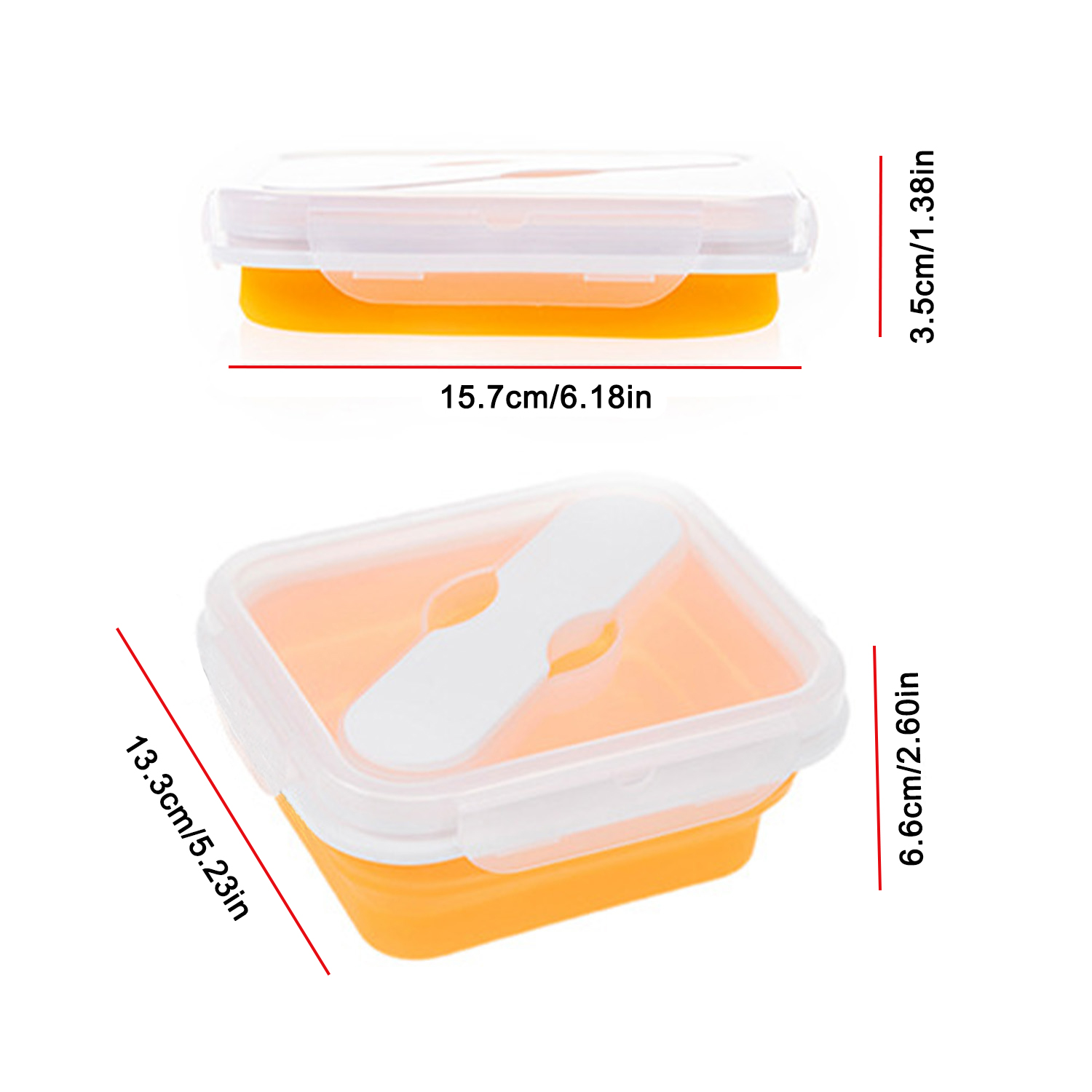 Popular 600ml Food Storage Containers With Fork BPA Free For Outdoor Collapsible Silicone Lunch Bento Box