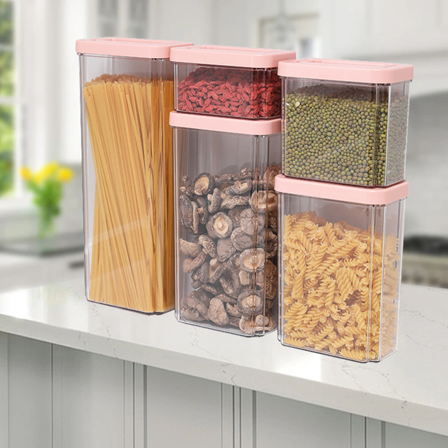 Kitchen Storage Bottles Jar Airtight Canister With Lid Candy Food Jar Container Bottle Coffee Bean Pasta Grain Oatmeal Jar