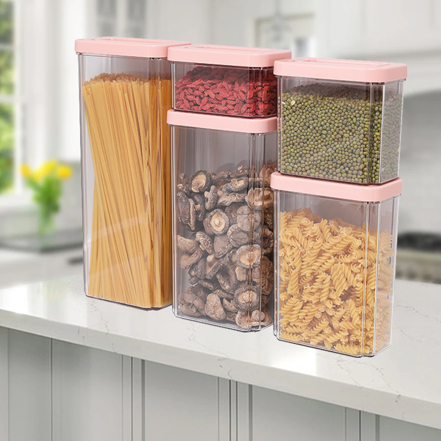 Kitchen Storage Bottles Jar Airtight Canister With Lid Candy Food Jar Container Bottle Coffee Bean Pasta Grain Oatmeal Jar