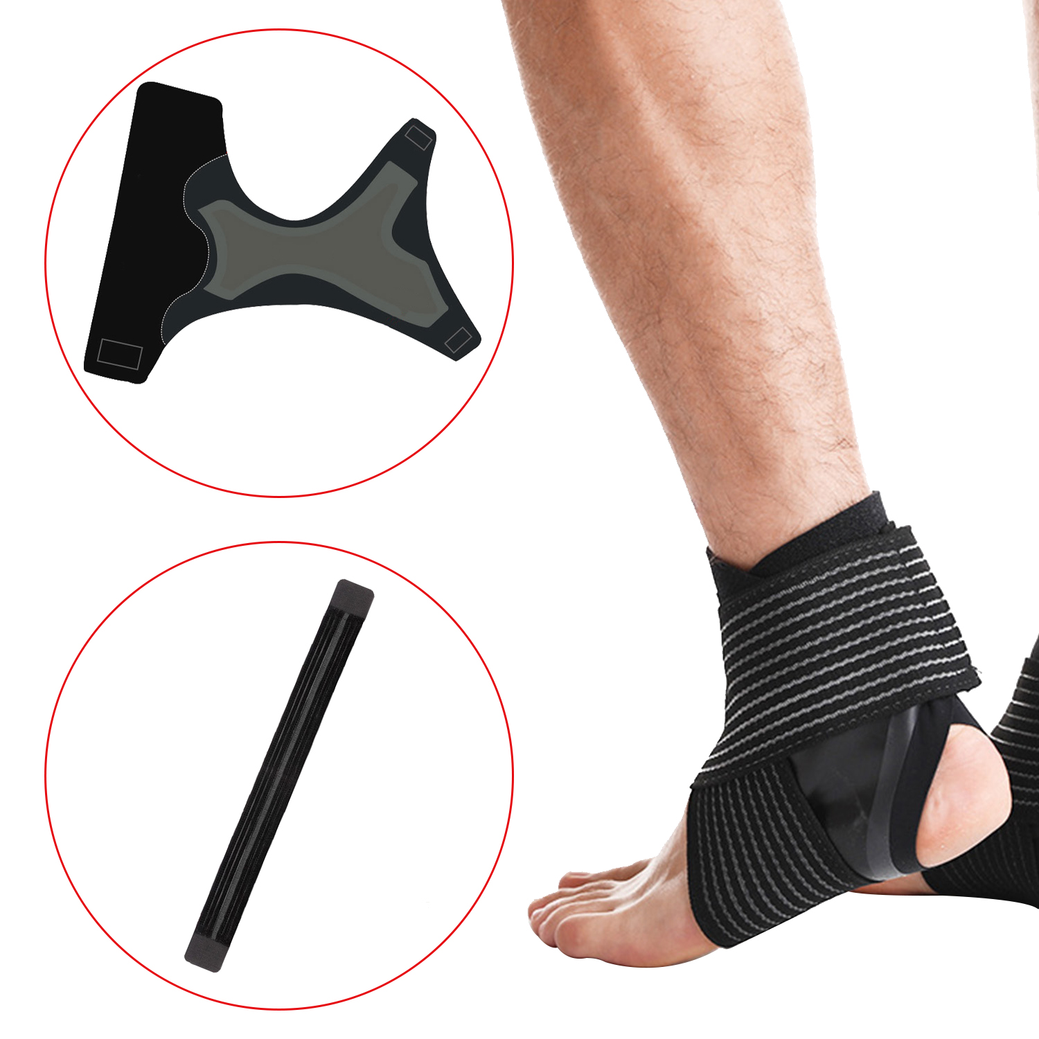 Ankle Brace Support Adjustable Elastic Compression Ankle Support Wrap Lightweight Ankle Brace For Sports