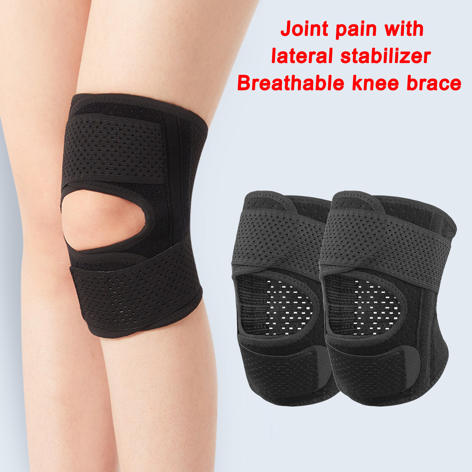 Wholesale Professional Knee Pad Fixed Meniscus Relief Joint Pain Breathable Knee Brace With Side Stabilizers For Cycling Knee Brace