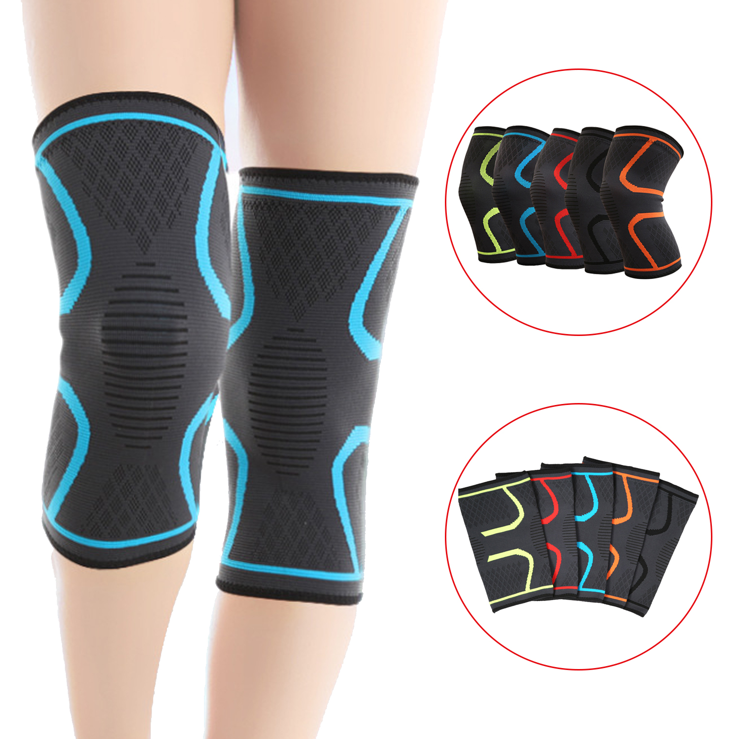 Fitness Knee Pad Protective Wholesale Sports Knee Brace Non-slip Unisex Knee Protect Pad Support Knee Compression Sleeve