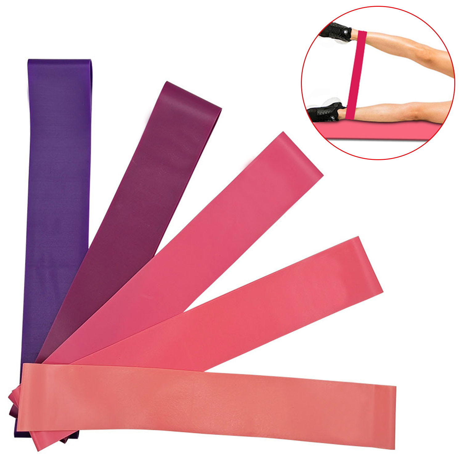 Fitness Expander Resistance Bands Yoga Gym Bands Resistance with 10LB-40LB Portable Fitness Workout Equipment Rubber 