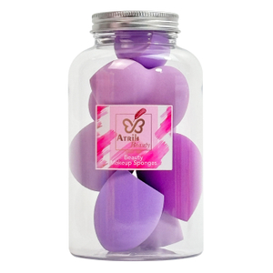 7 Makeup Sponges with 1 Storage Jar