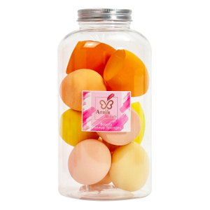 10 Makeup Sponges with 1 Storage Jar