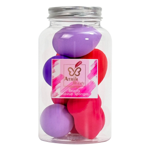 7 Makeup Sponges with 1 Storage Jar