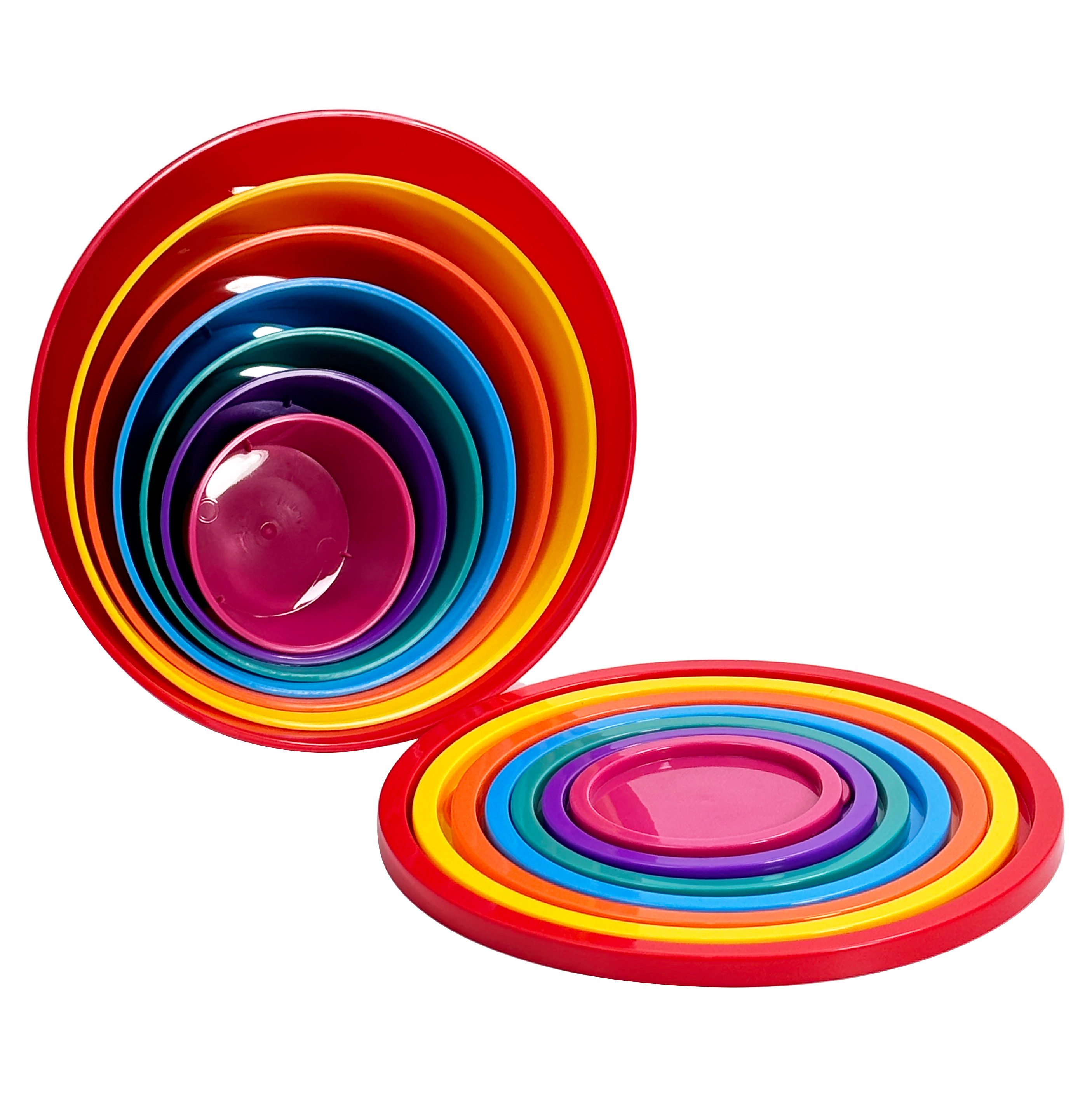 7-pcs Multi-color Mixing Salad Bowl Set