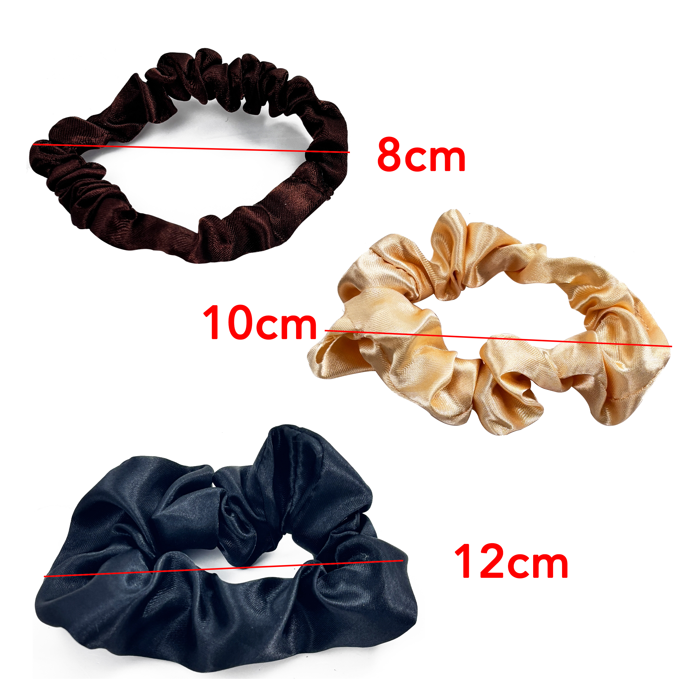 3-Piece Assorted Design Hairbands Set with Stylish Card Packaging