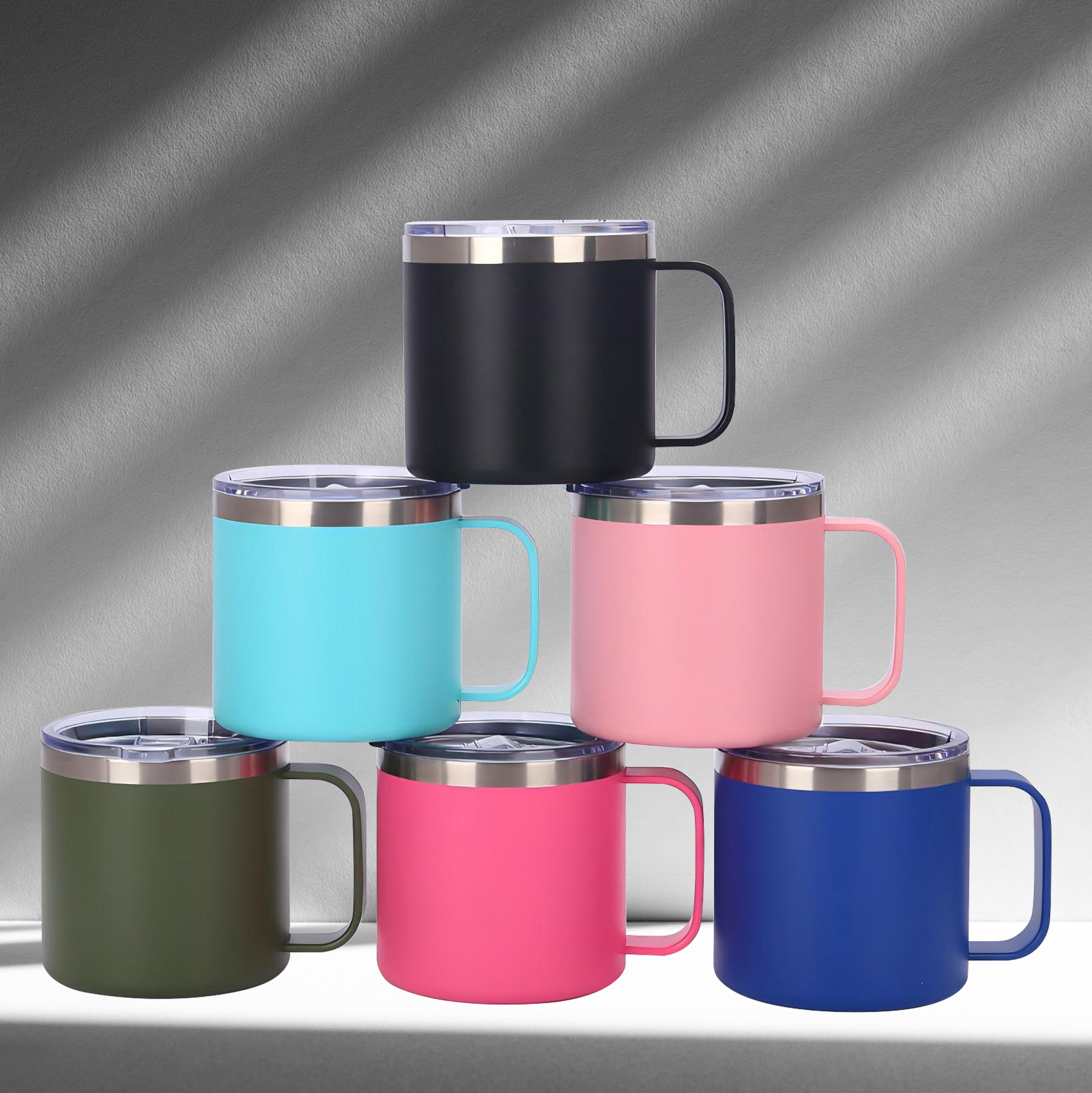Stainless Steel Coffee Mug with Handle And Lid