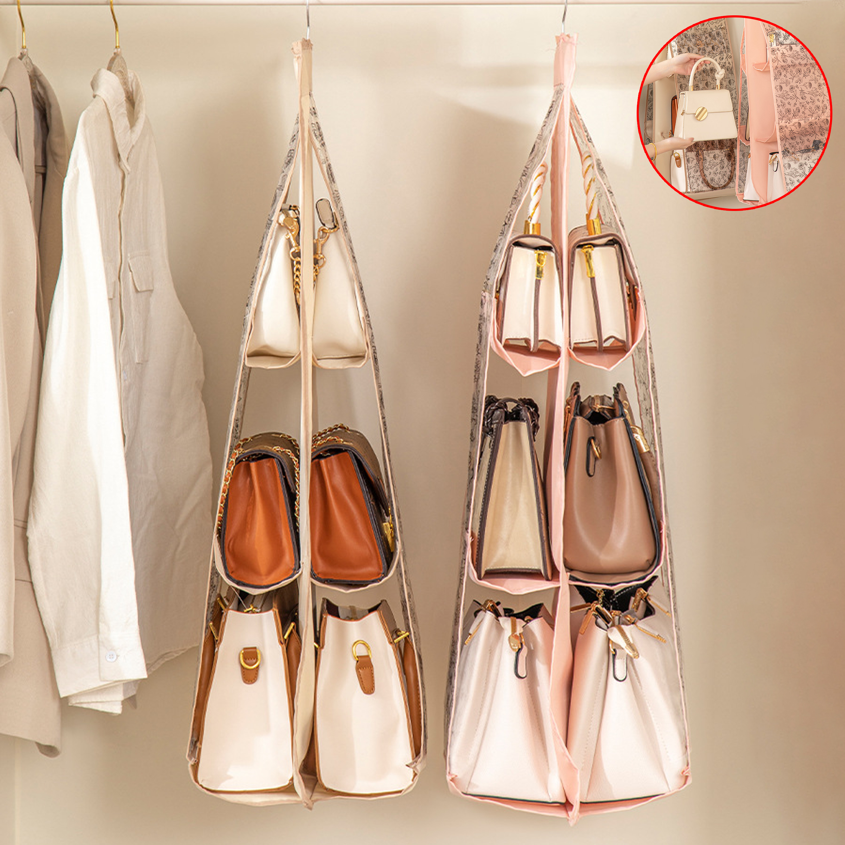 Hanging Handbag Storage Organizer