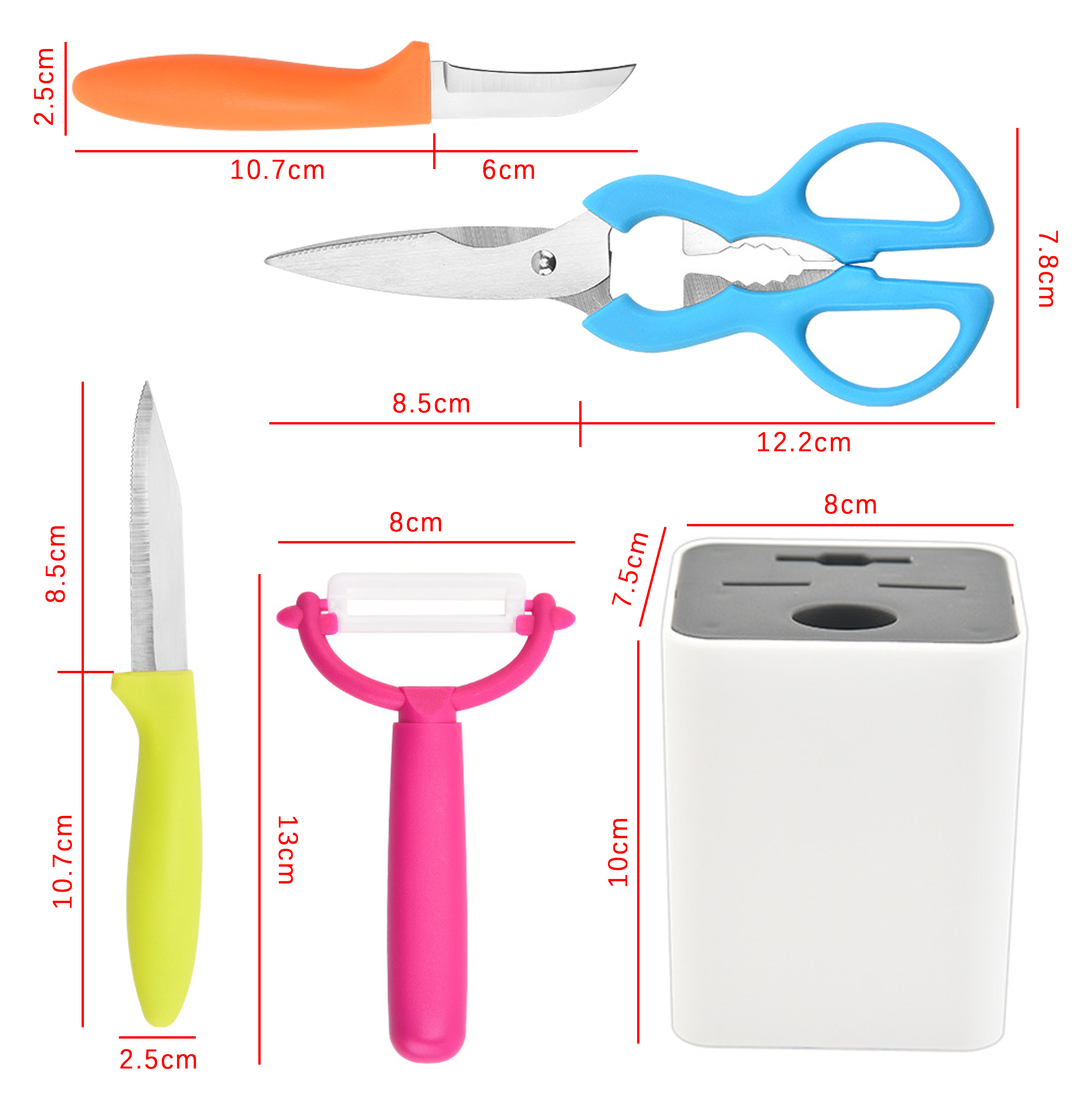 5-Piece Kitchen Tool Set With Storage Base