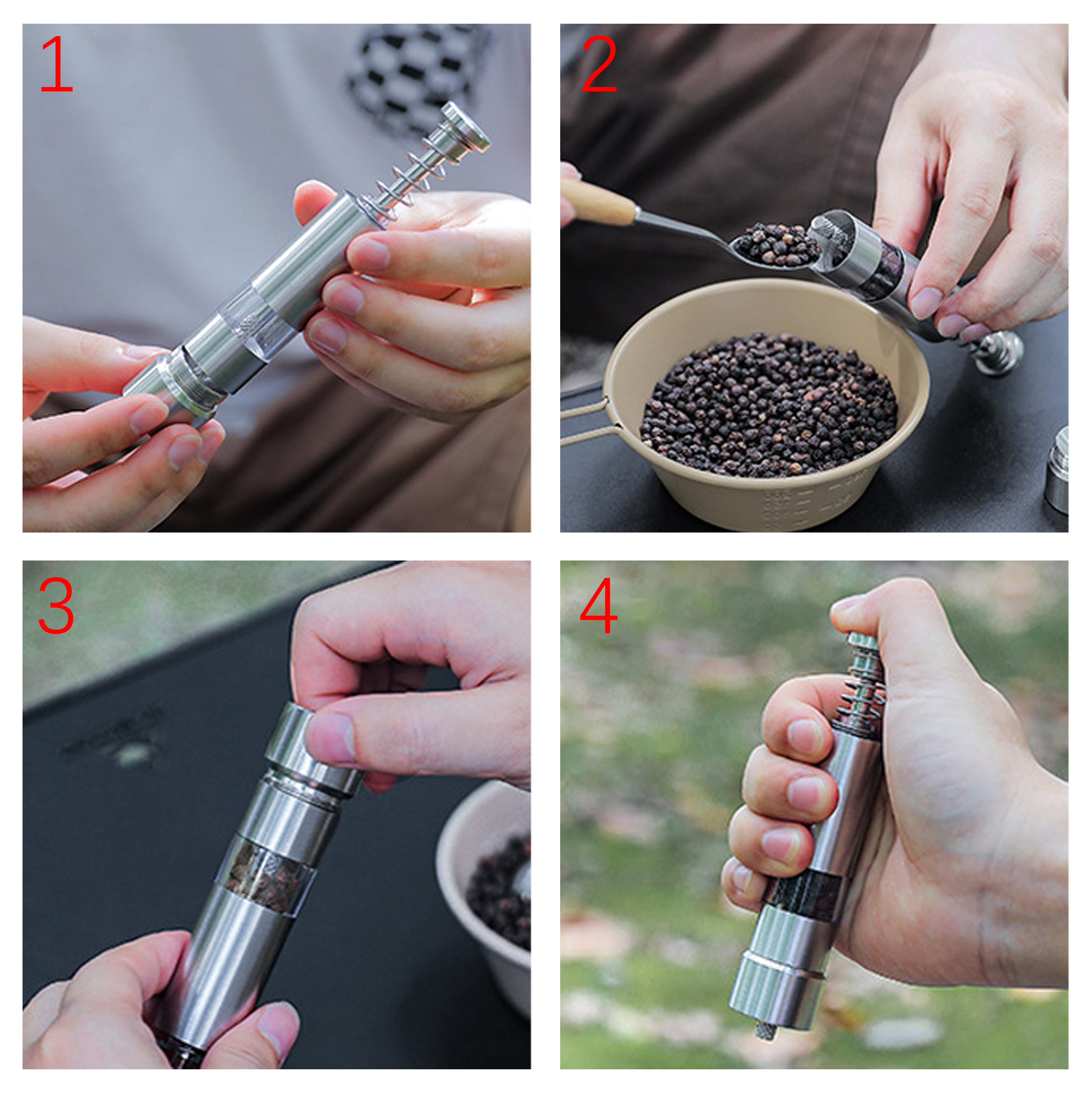 Handheld Manual Pepper Grinder