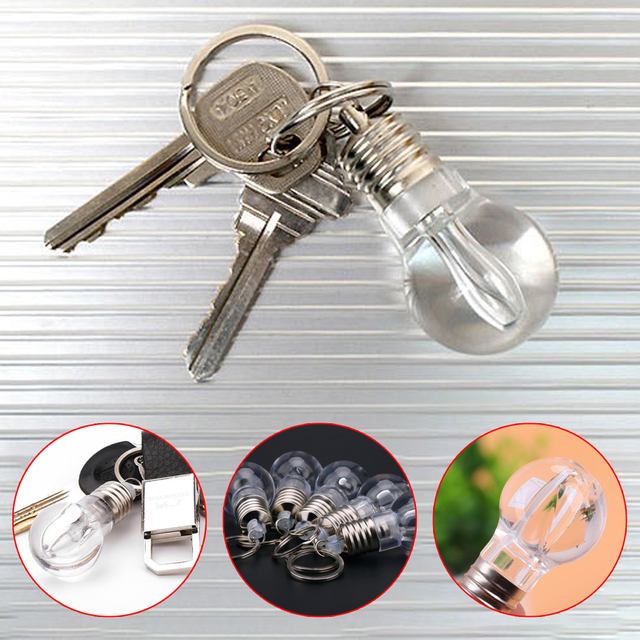 Light Bulb Shaped Keychain Light