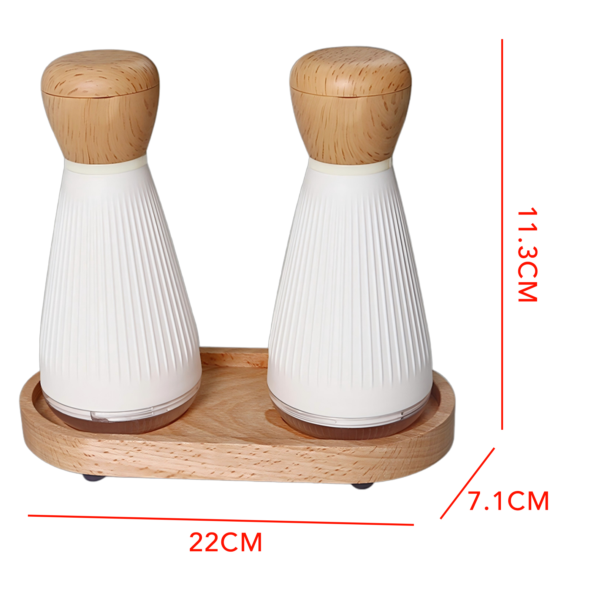 Mother's Day Gifts White Wooden Pepper Grinder Set