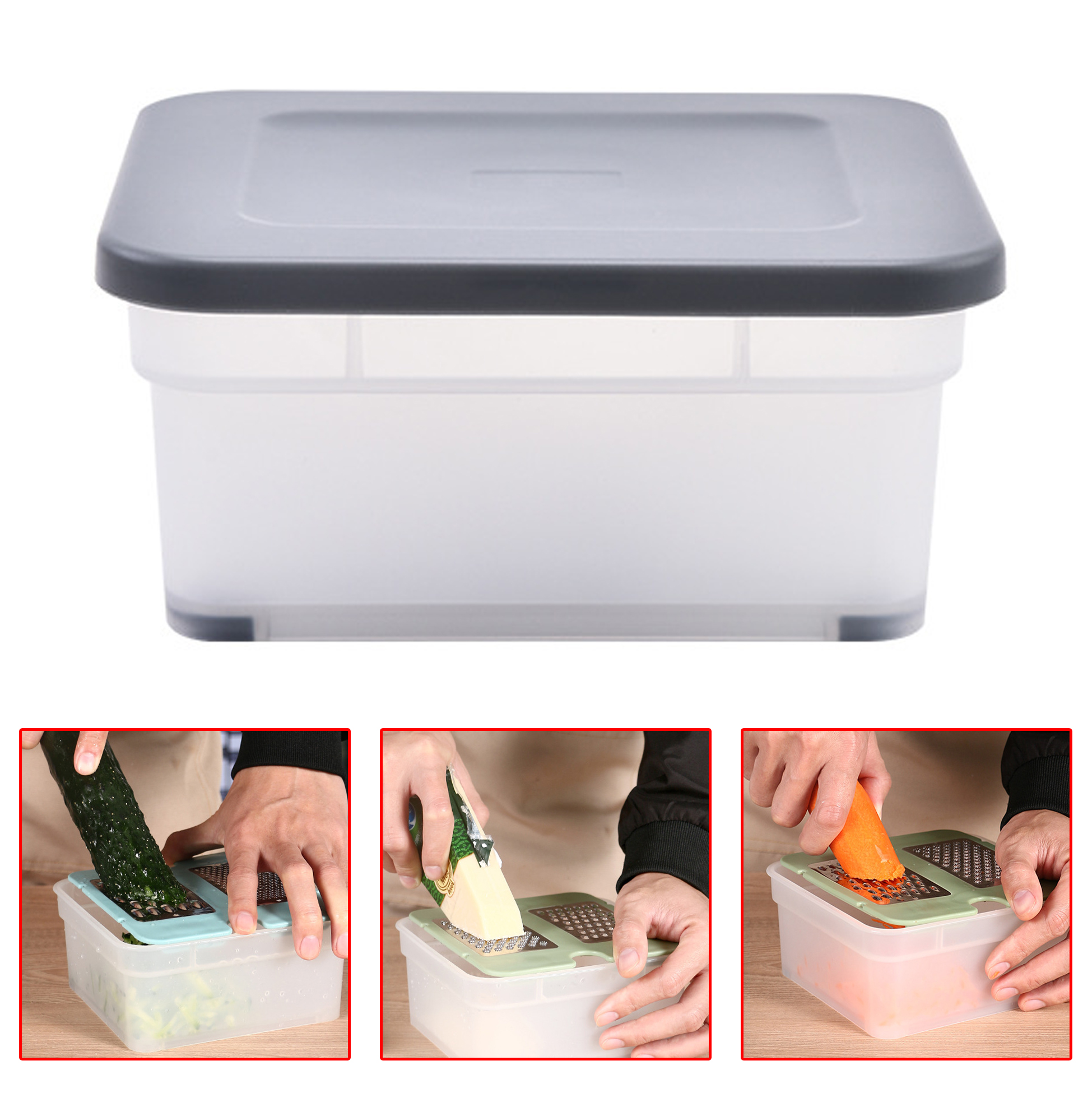 4-in-1 Vegetable Grater with Container