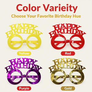 Happy Birthday Party Glasses Multi-color Festive Eyewear