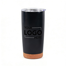 20oz Black Insulated Tumbler with Cork Base