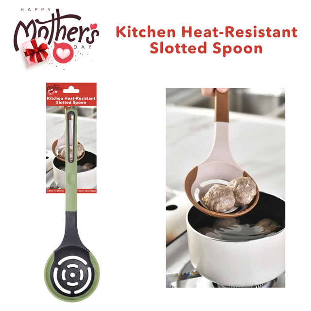 Heat-resistant Kitchen Slotted Spoon Non-stick Silicone Slotted Spoon