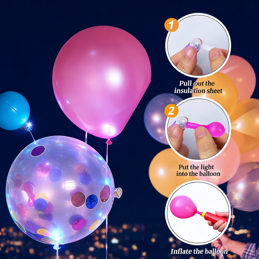 1.4CM Balloon Insert LED Lights Multi-color Party Balloon Lights