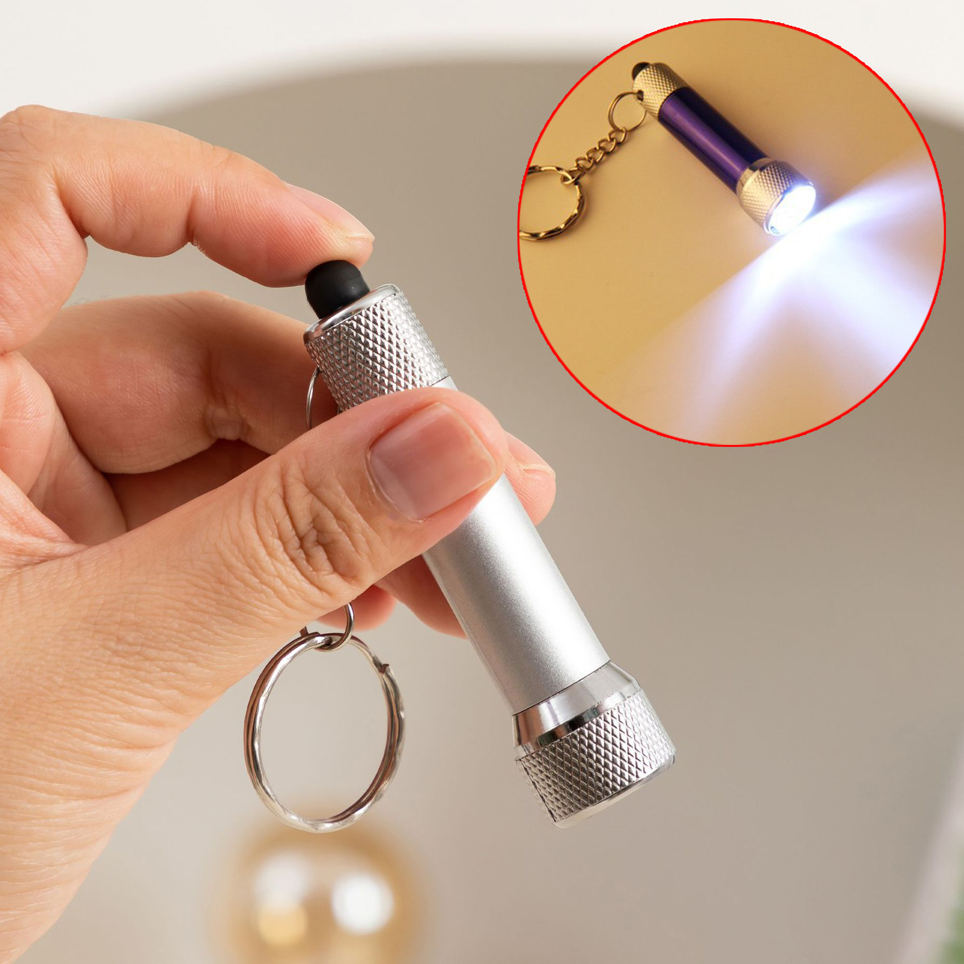 Mini Keychain Flashlight Aluminum Keyring Flashlight