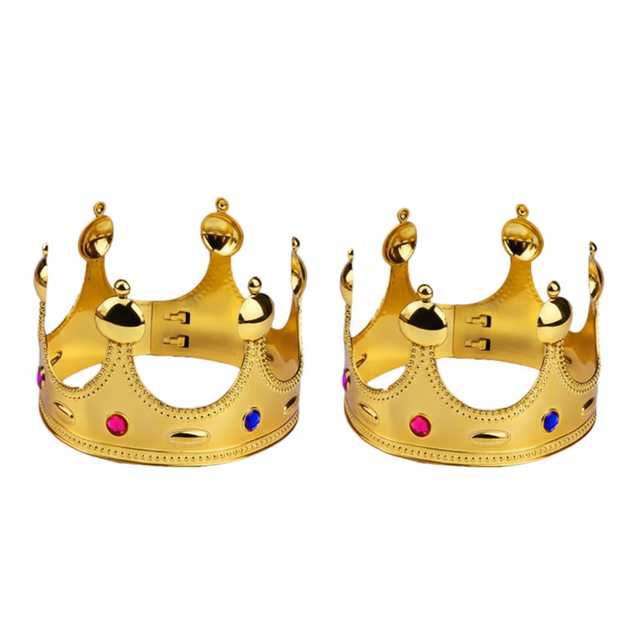 Gold Decorative Cosplay Crown Adjustable Festival Crown Prop