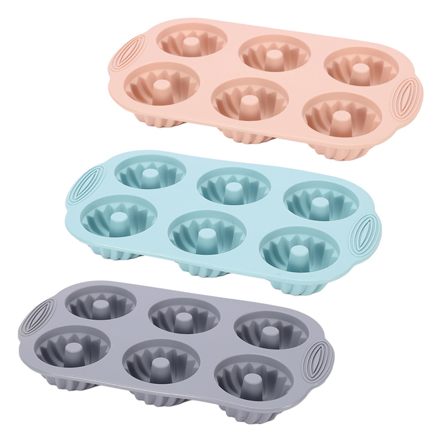 6-Cavity Silicone Donut Mold for Baking