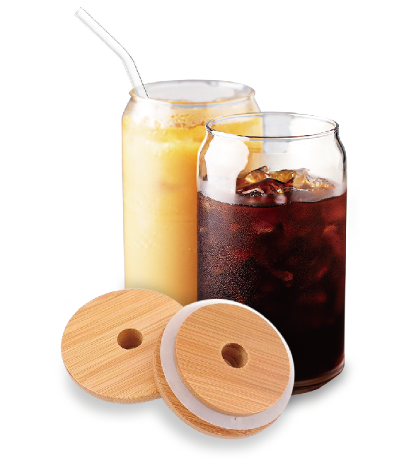 Premium Glass Milk Tea And Coffee Cup with Lid And Straw