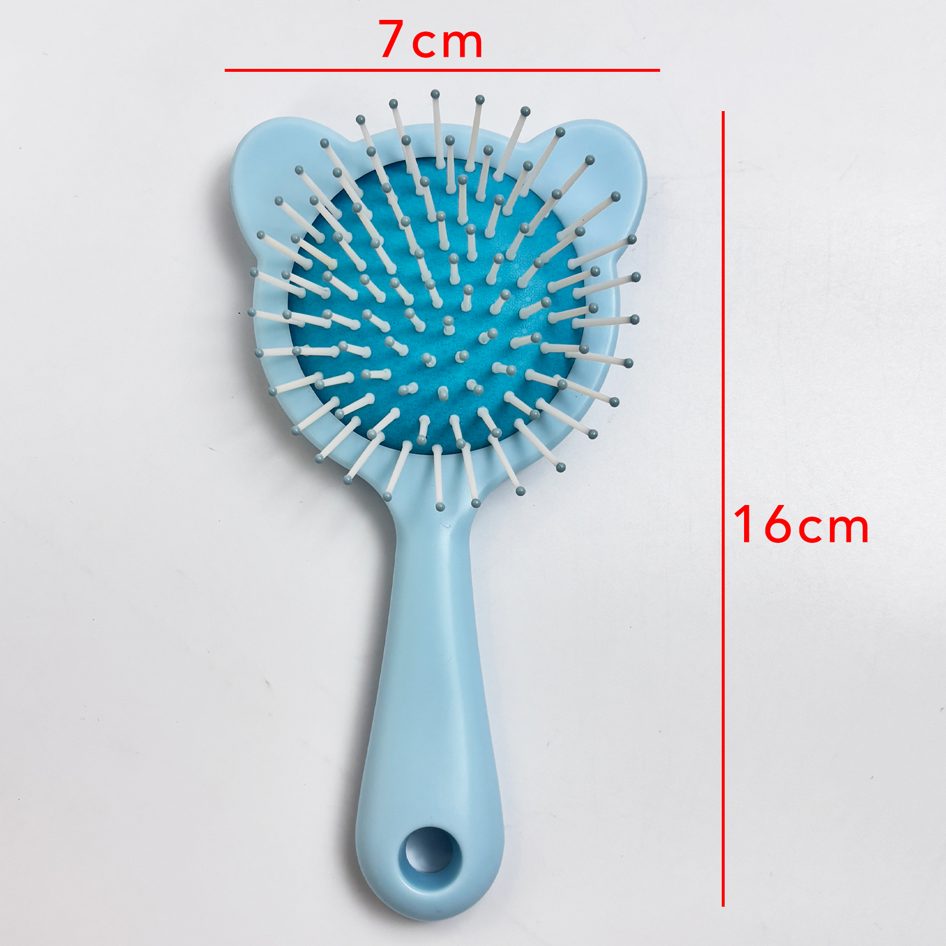Light Blue Cat Ear Cushion Hair Brush