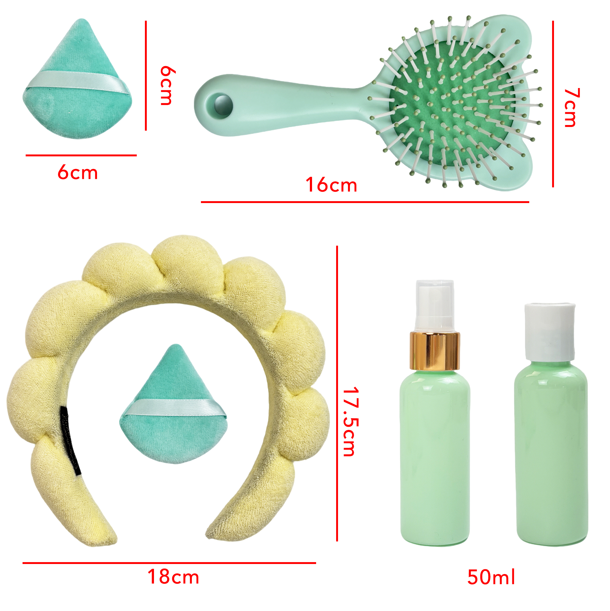 Set of 6 Travel Beauty Accessory Set