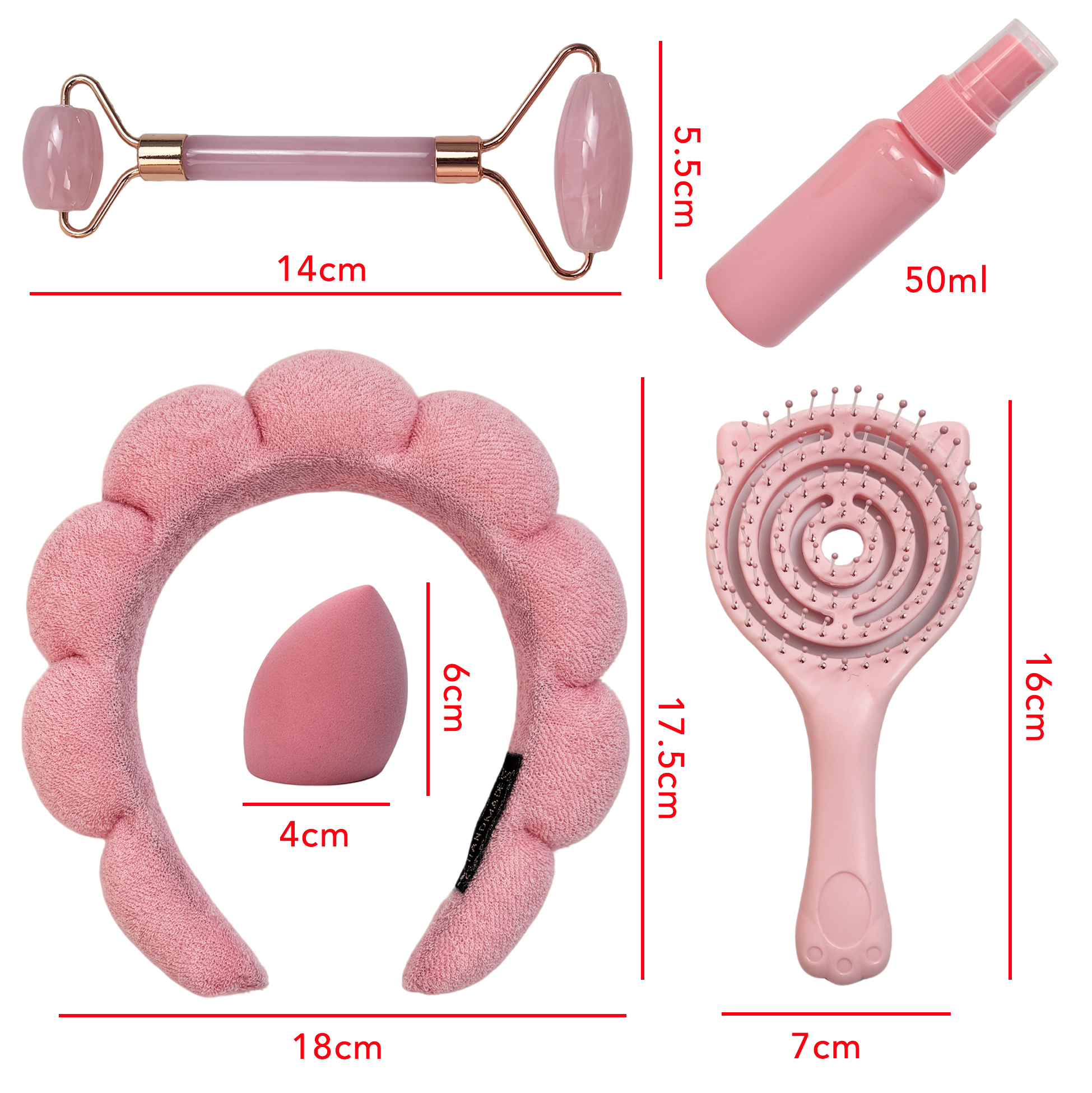 Set of 5 Pink Beauty Accessory Kit