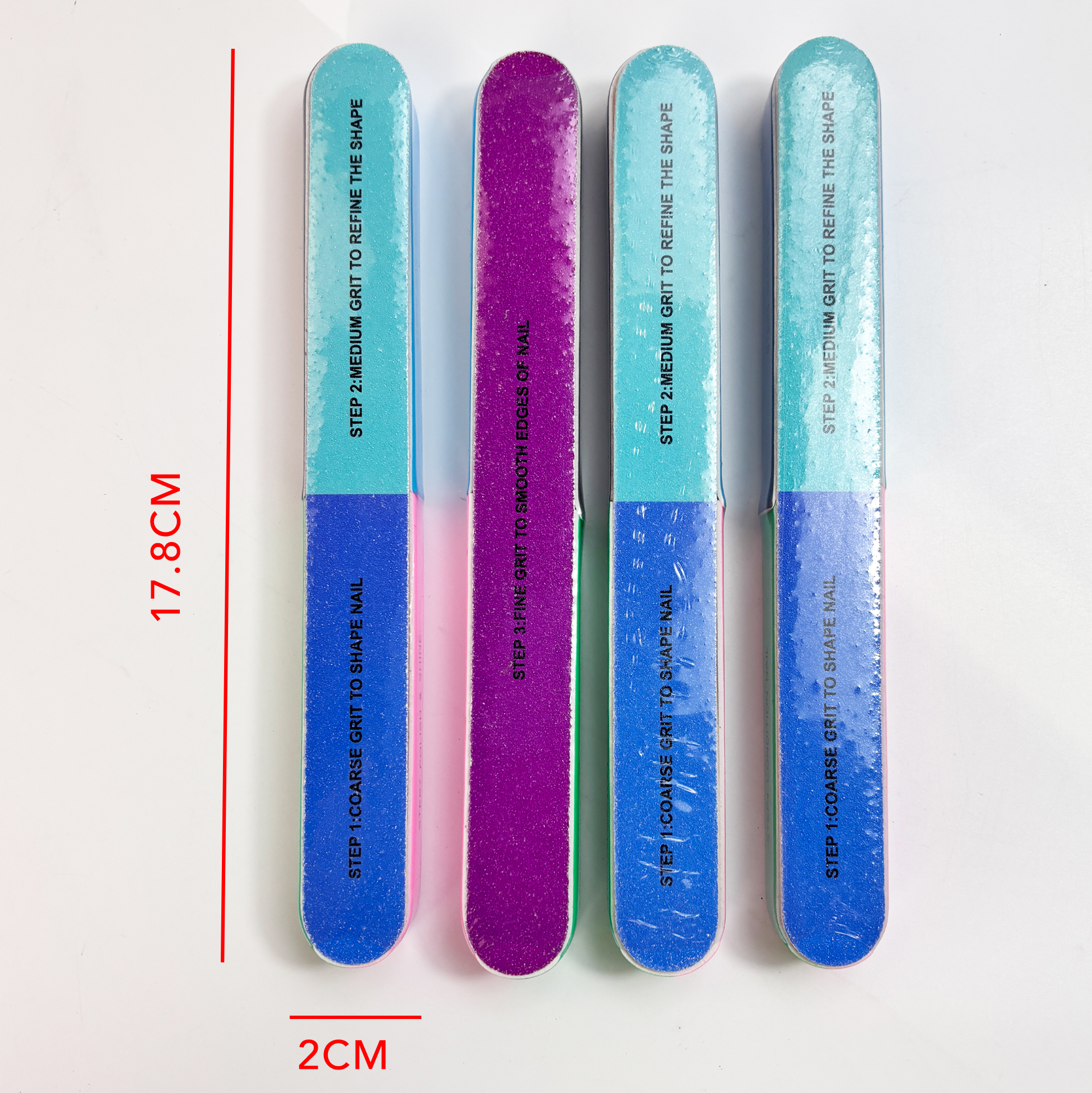 Set of 4 Nail File Buffer Multi-Grit Nail Shiner