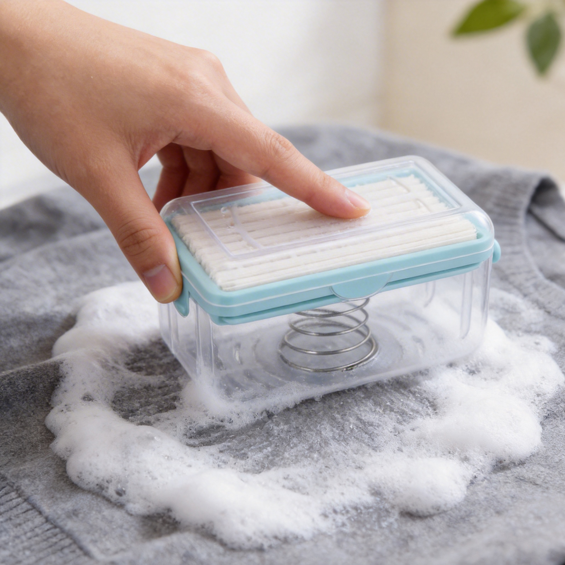 Multifunctional Soap Dispenser Box with Built-in Brush