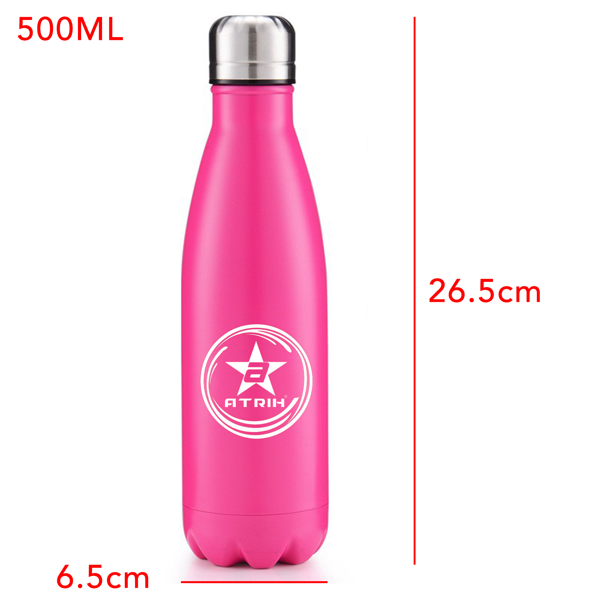ATRIH 500ml Stainless Steel Insulated Water Bottle