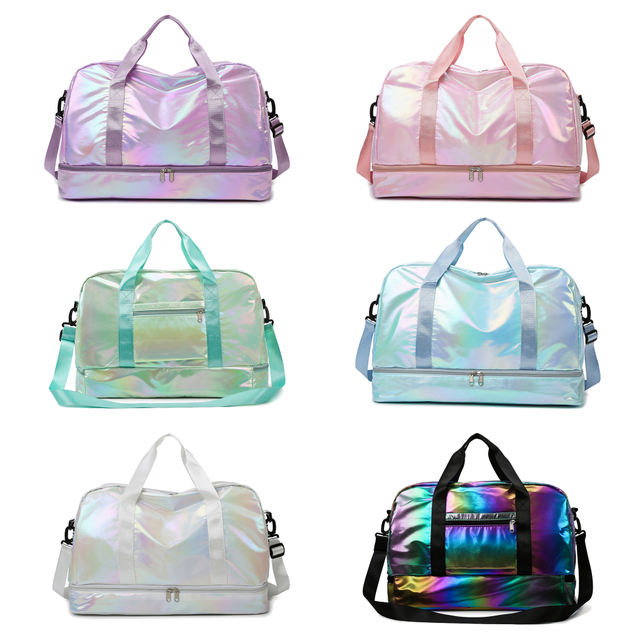 Holographic Duffle Bag, Large Waterproof Sports Gym Bag