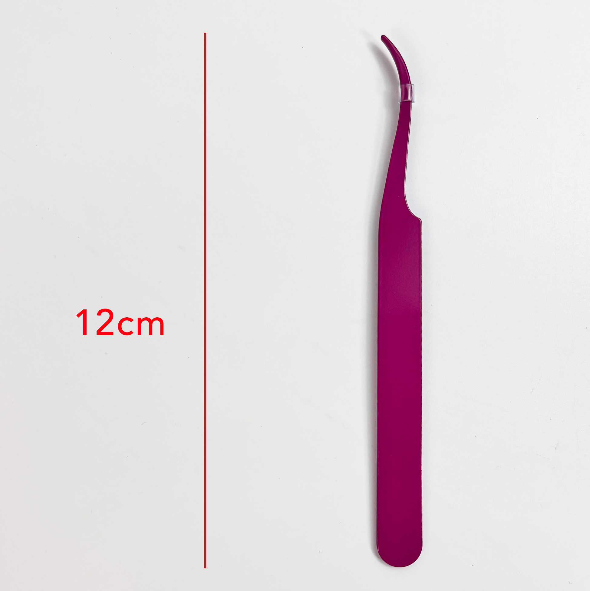 Curved Tip Eyelash Tweezer Magenta Lash Extension Tool