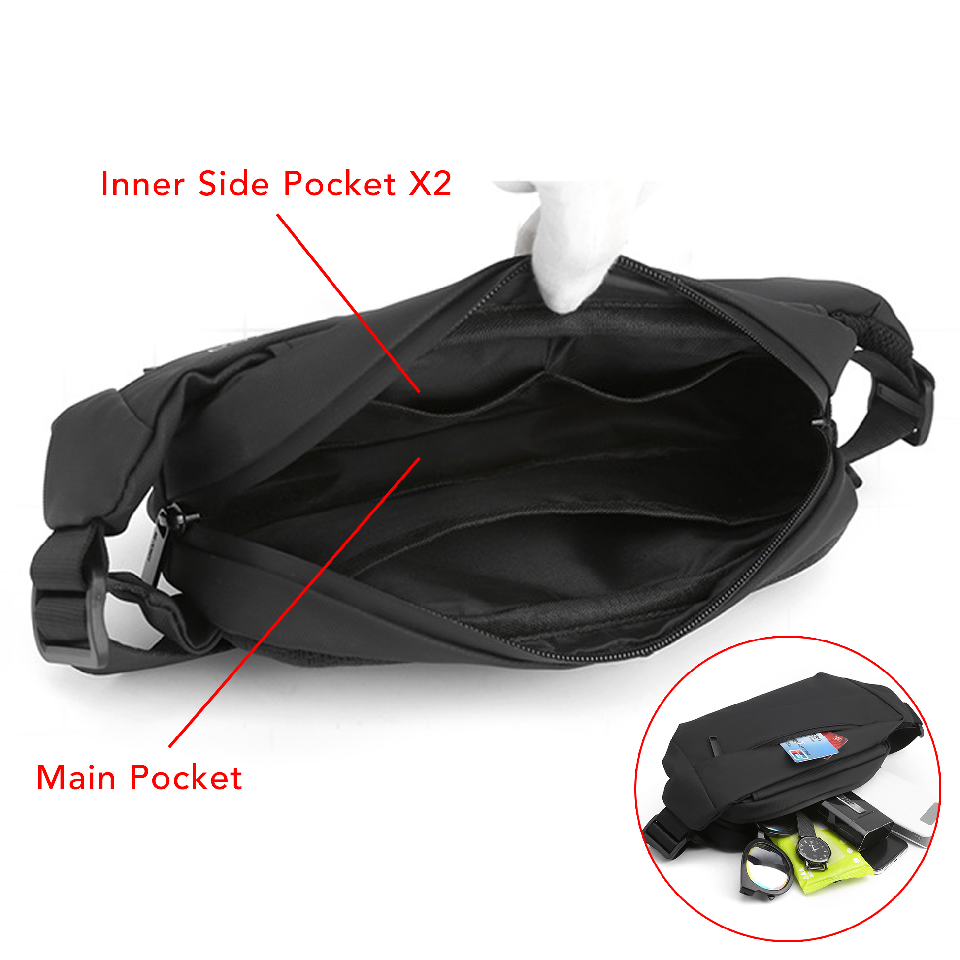 Waterproof Crossbody Sling Bag for Men