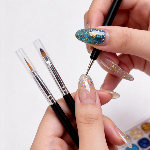 6 Pcs Dual-Ended Nail Art Brush Set